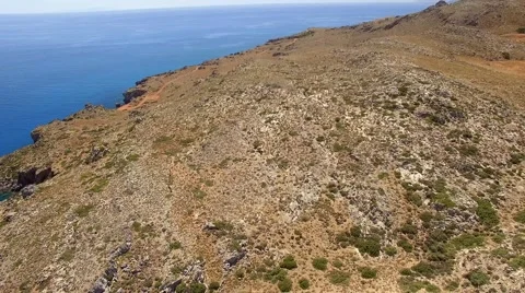 Aerial of mediterranean beach Stock Footage 64345216