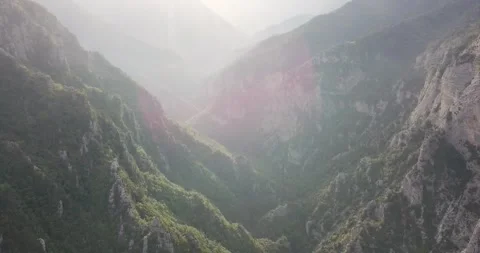 Aerial medium shot of Mountain Olympus, Greece Stock Footage 258359210