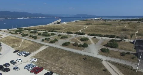 Aerial. Memorial complex (The Small Earth) Stock Footage 105154377