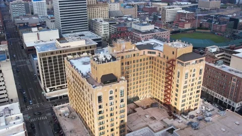 Aerial Memphis the peabody Stock Footage 229368249