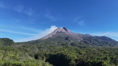 Aerial Merapi Mountain Stock-Footage 259839012