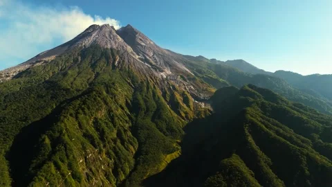 Aerial Merapi Volcano Mountain Java Island 2 Видео 253061394