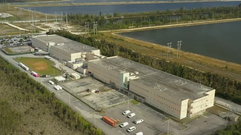 Aerial Miami metrowest Detention Center prison 4k Stock Footage