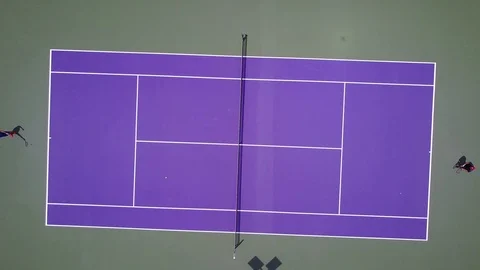 Aerial of Miami Open Practice Courts 스톡 동영상 87419281