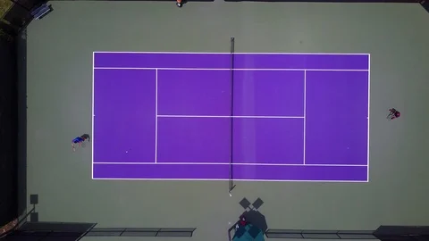 Aerial of Miami Open Practice Courts Video stock 87419417