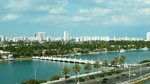 Aerial miami views Stock Footage
