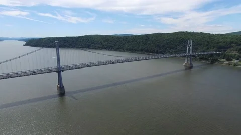 Aerial Mid-Hudson Bridge 4K 3 Stock Footage 53886295
