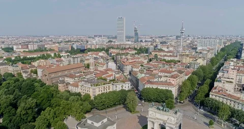 AERIAL MILAN Stock Footage 128981654