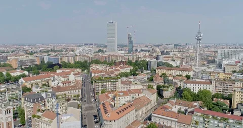 AERIAL MILAN Stock Footage 128981784