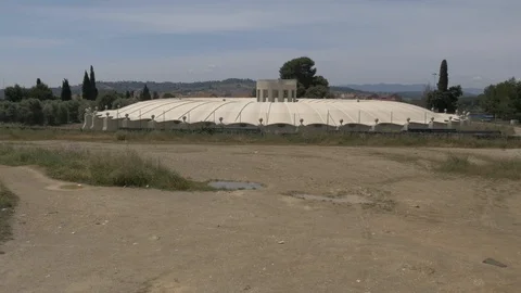 Aerial Mina forwards low Video stock 99454789
