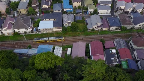 Aerial Mini-Train shots Stock-Footage 86183811