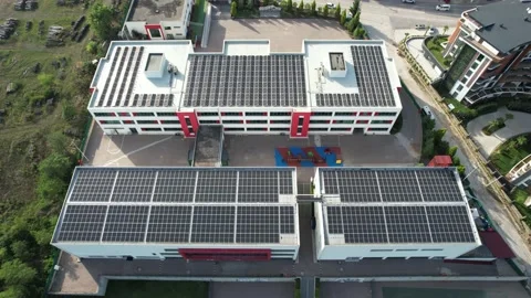 Aerial modern school Stock Footage 217818446