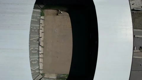 Aerial modern stadium Stock Footage 202297801
