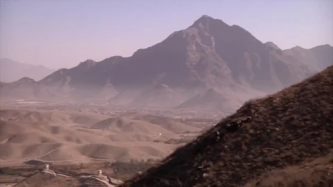 Aerial of the Morehead Commando Training Center, South of Kabul - 2017 Stock Footage 84951489