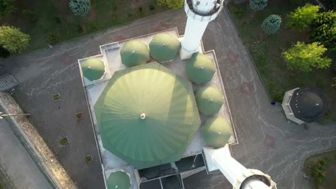Aerial mosque and dome Stock Footage 217830091