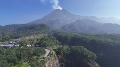 Aerial Mount Merapi Yogyakarta Stock Footage 280906134