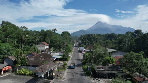 Aerial Mount Merapi Yogyakarta Stock Footage 306268704