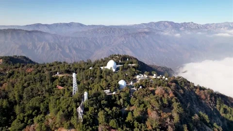Aerial of Mount Wilson Observatory Stock Footage 153052141