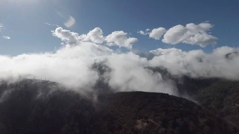 Aerial Mountain Clouds Video stock 74720003