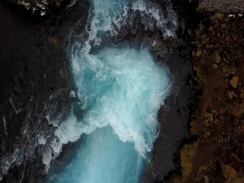 Aerial mountain crystal river Stock Footage 75602690