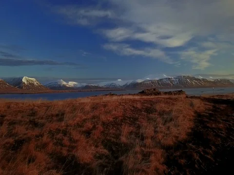 Aerial mountain fields winter view Stock Footage 75602449