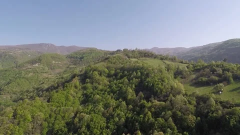Aerial mountain forest Stock Footage 185745954