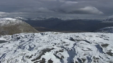 Aerial of mountain in Norway Stock Footage 87696331