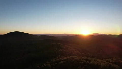 Aerial Mountain Range At Sunset Stock Footage 221112094