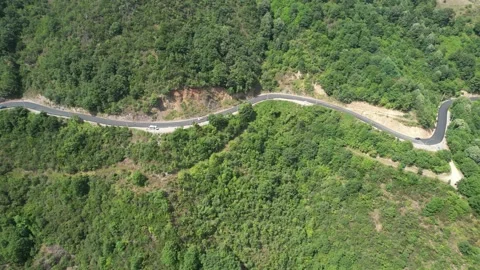 Aerial mountain road Stock Footage 219360470