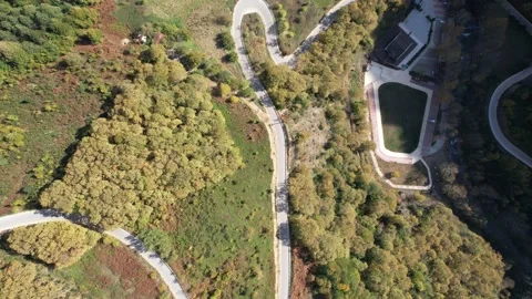 Aerial mountain road Stock Footage 223581057