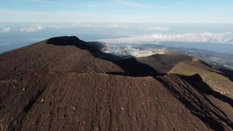 Aerial of Mountain Slamet Central Java Indonesia 動画素材 239468644