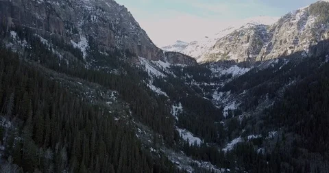 Aerial - Mountain Valley Stock Footage 85817588