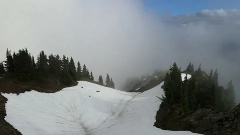 Aerial Mountain views during magic hour Stock Footage 134585490