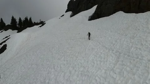 Aerial Mountain views during magic hour Video stock 134585682