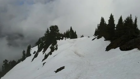 Aerial Mountain views during magic hour Stock Footage 134585841