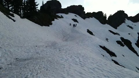 Aerial Mountain views during magic hour Video stock 134586465