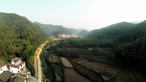 Aerial mountain villa Stock Footage 235265083