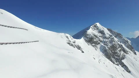 Aerial mountain in winter Stock Footage 49670128