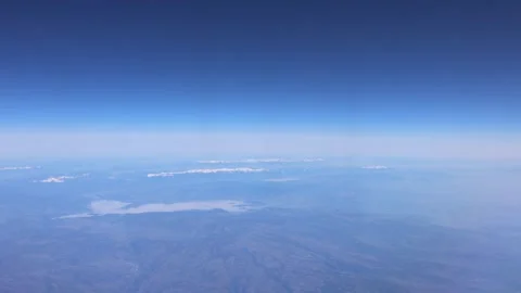Aerial mountains from airplane window Stock Footage 331200769