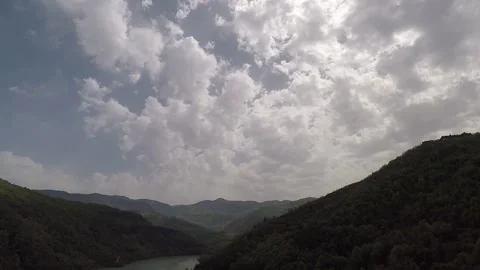 Aerial mountains and clouds Stock Footage 191942709