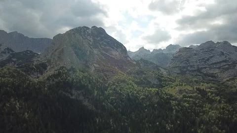 Aerial, Mountains, flight over the mountains Stock Footage 80717272