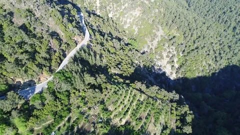 Aerial of mountains Stock Footage 78357381