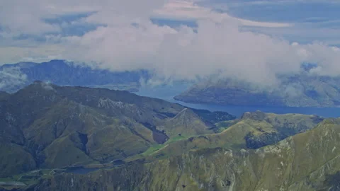 Aerial of mountains Stock Footage 155524997