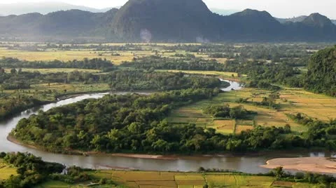 Aerial mountains landscape Stock Footage 8994760