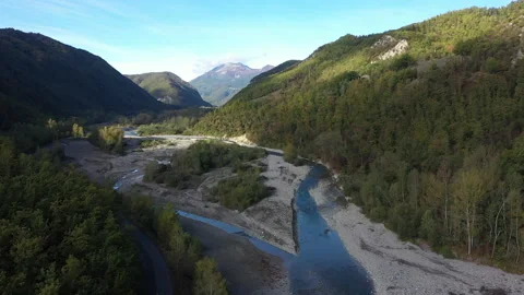Aerial mountains river 2 Video stock 148565483