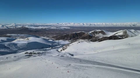 Aerial mountains winter Stock Footage 260620104