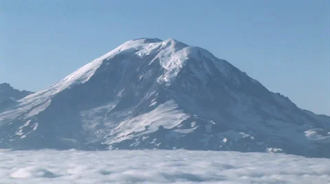 Aerial of Mt. Adams Stock Footage 35843002