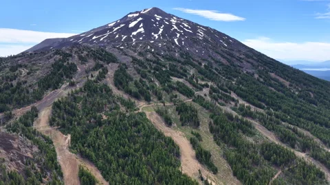 Aerial of Mt. Bachelor, Oregon, During Summer Stock Footage 339822554