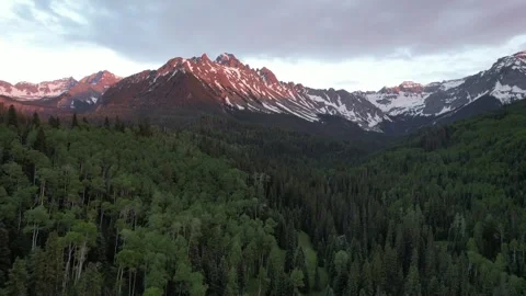 Aerial Mt Sneffels Sunset Stock Footage 249951005