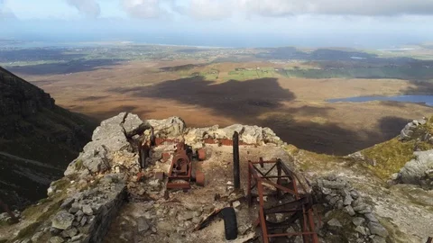 Aerial of Muckish Mountain Stock Footage 118775476